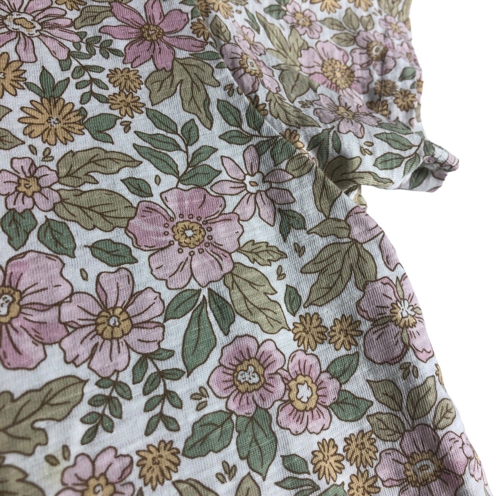 C&C California Top Womens M Floral Spread Love Graphic Preppy Boho Cottagecore - Picture 6 of 11